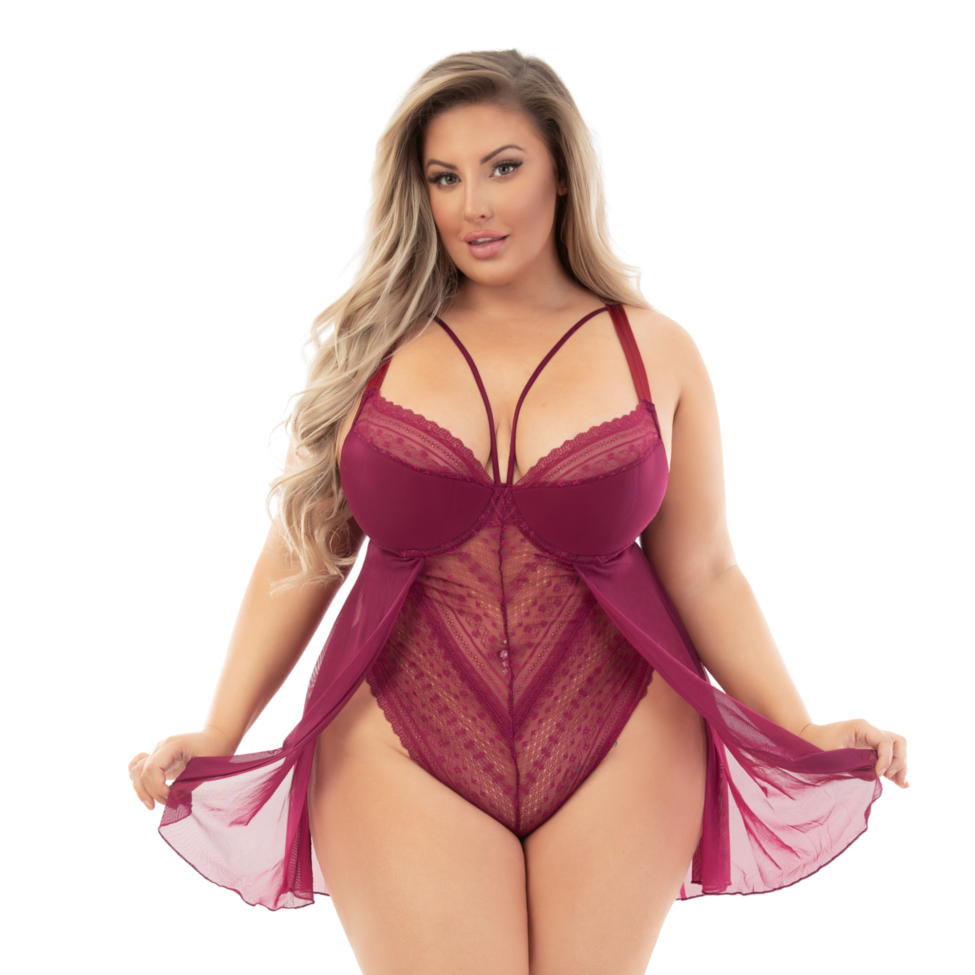 Lace & Mesh Teddy Doll