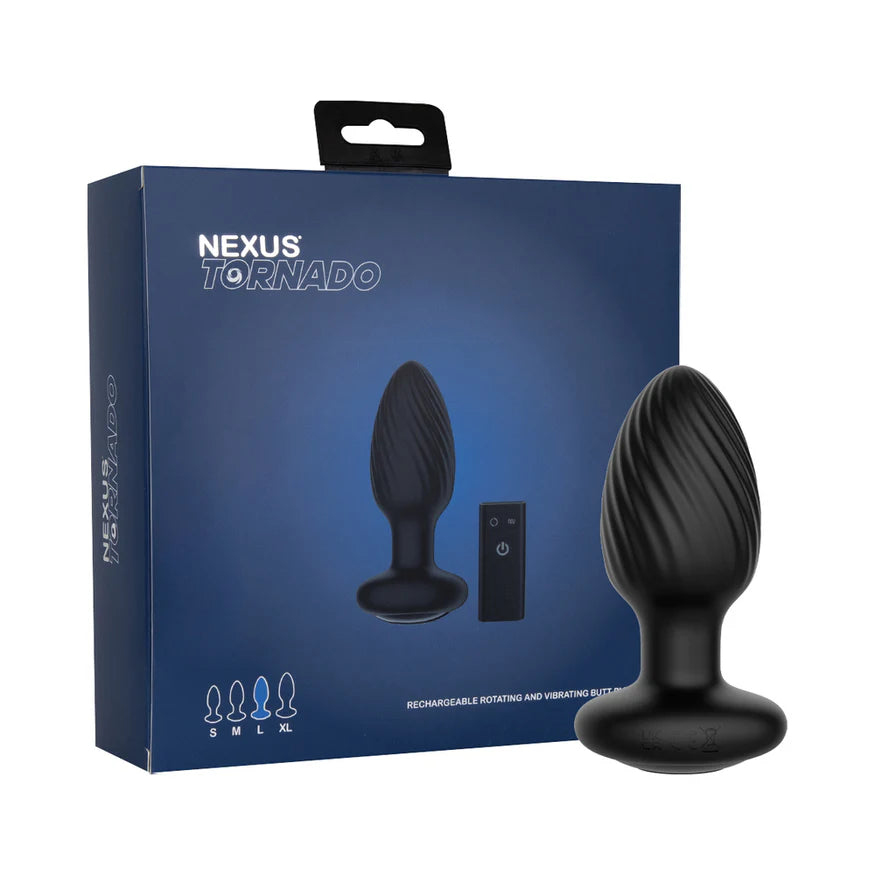 Nexus Tornado Rotating and Vibrating Butt Plug with Remote Control